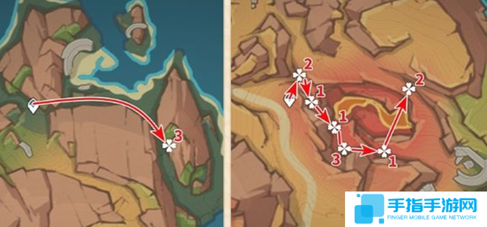 原神云巖裂葉分布圖圖六