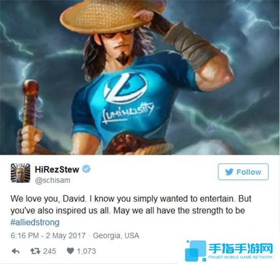 《神之浩劫》知名主播時日不多 開發商制作頭像紀念